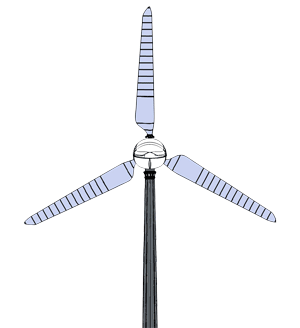 Aerogenerador pegando vueltas