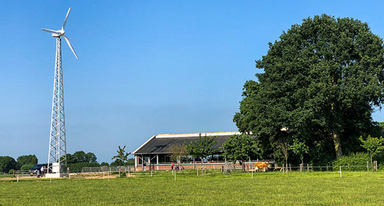 The farming sector dresses with the E200 wind turbine